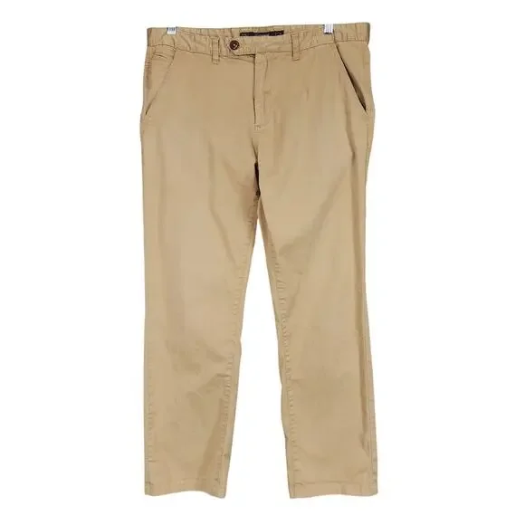 Camicissima Chino Pants sz 54 IT 34 US Beige Milano Italy Stretch Cotton 27"